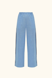 Paros Linen Unisex Pajama Pants in Blue