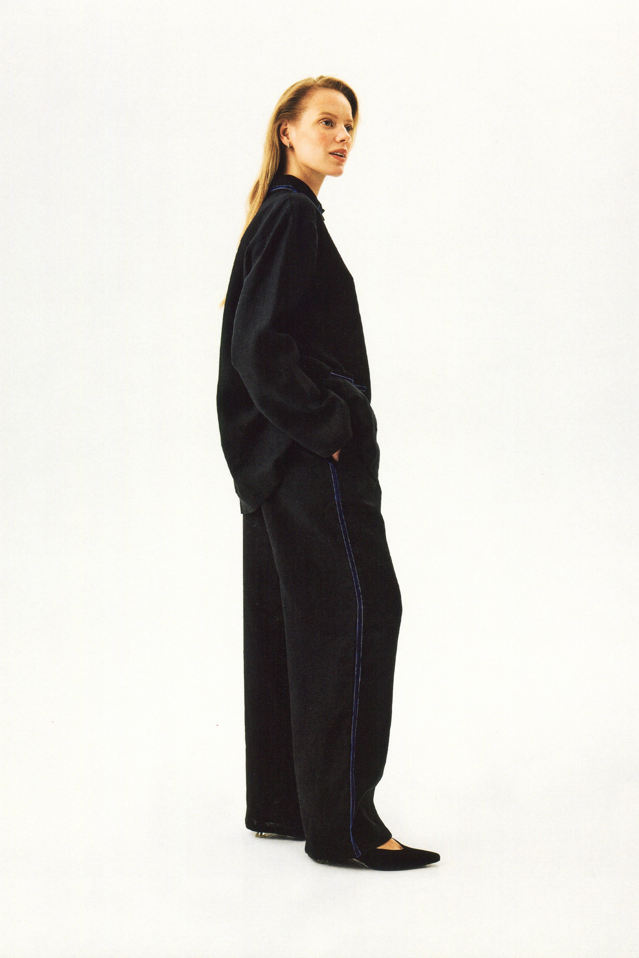 Paros Linen Unisex Pajama Pants in Black