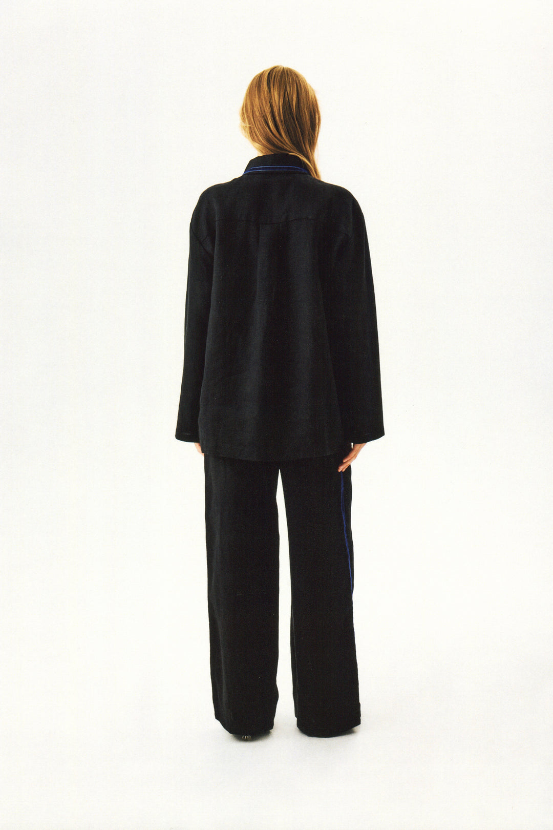 Paros Linen Unisex Pajama Pants in Black