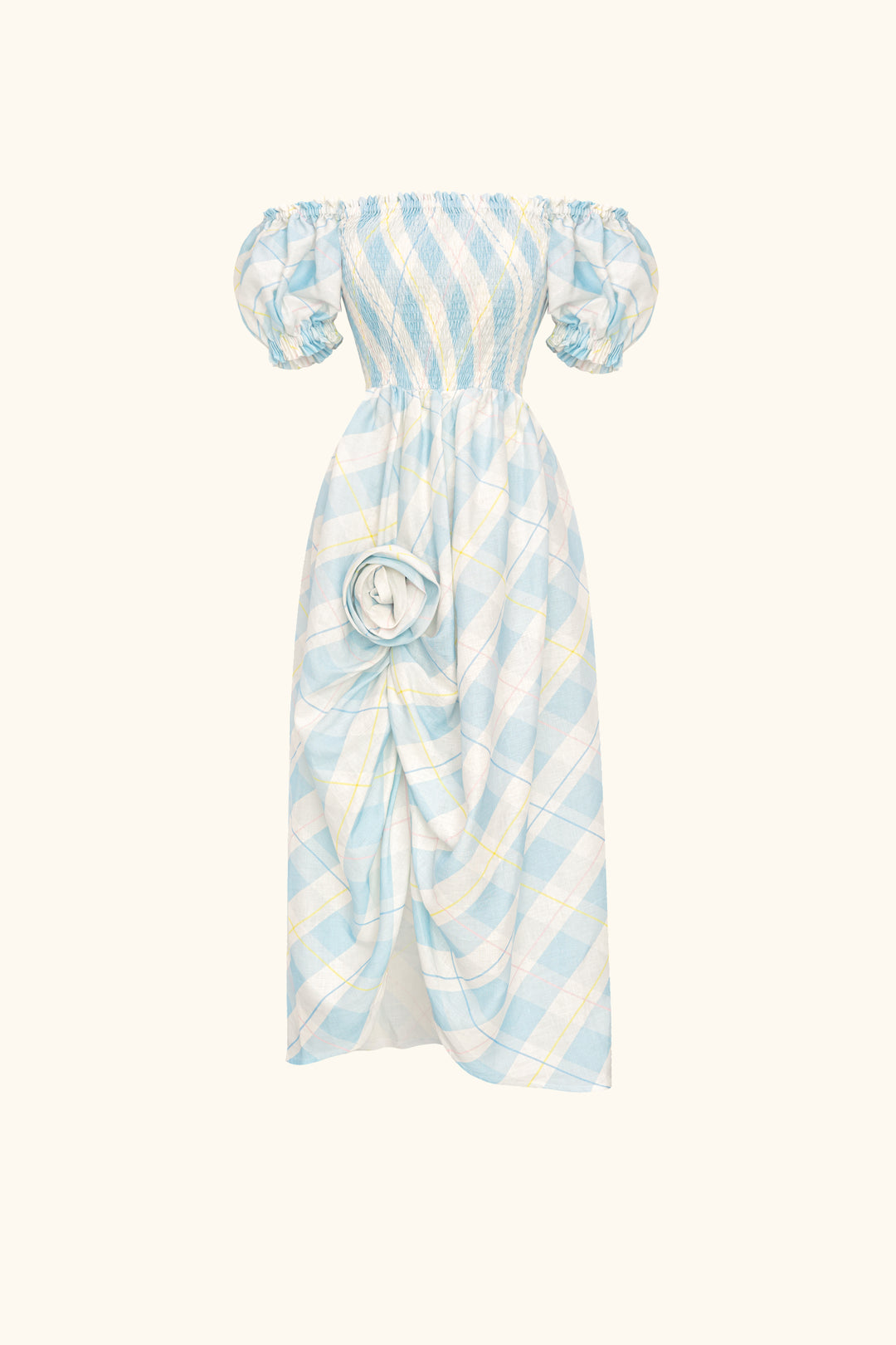 Belle Floral-Appliqué Midi Dress