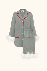 The iconic Party Pajama Suit with Feathers