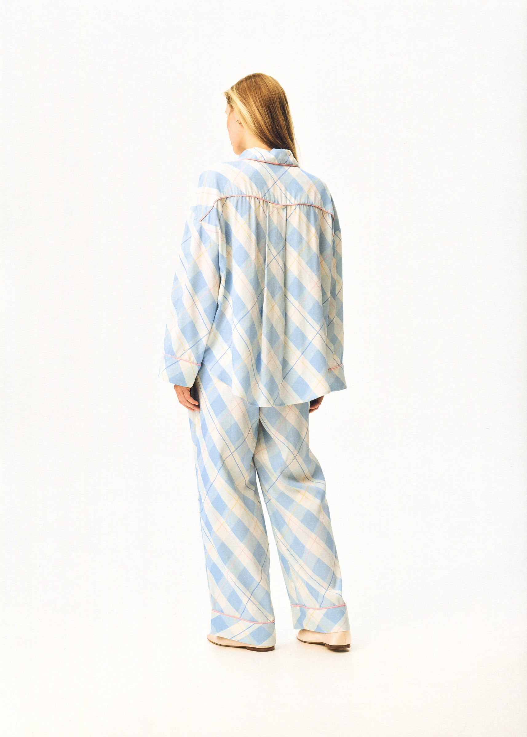 Pastelle Oversized Shirt in Blue Plaid