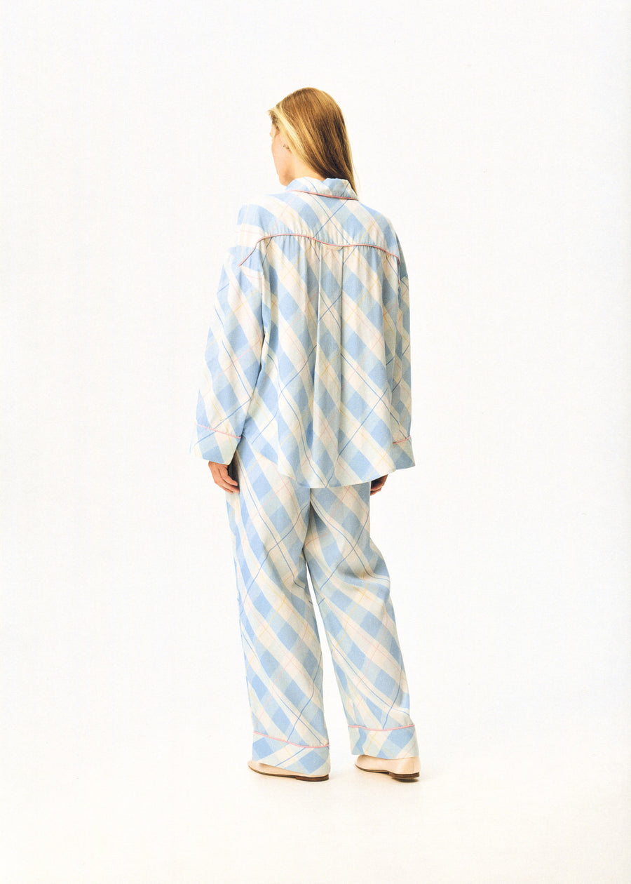 Pastelle Oversized Shirt in Blue Plaid