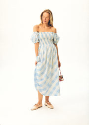 Belle Floral-Appliqué Midi Dress