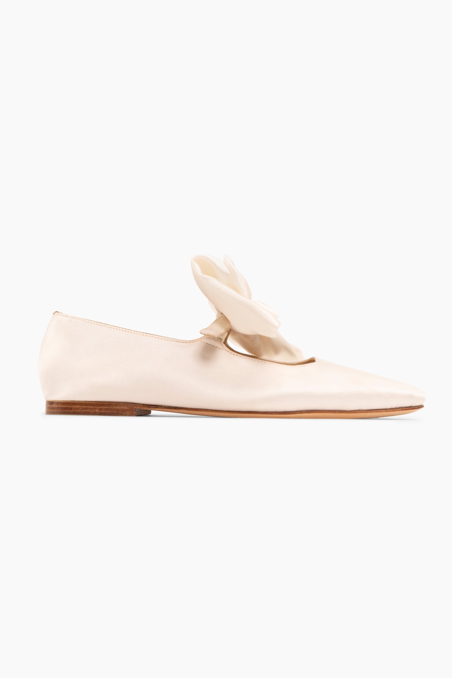 Aristocat Satin Ballet Flats in White
