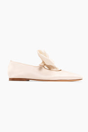 Aristocat Satin Ballet Flats in White