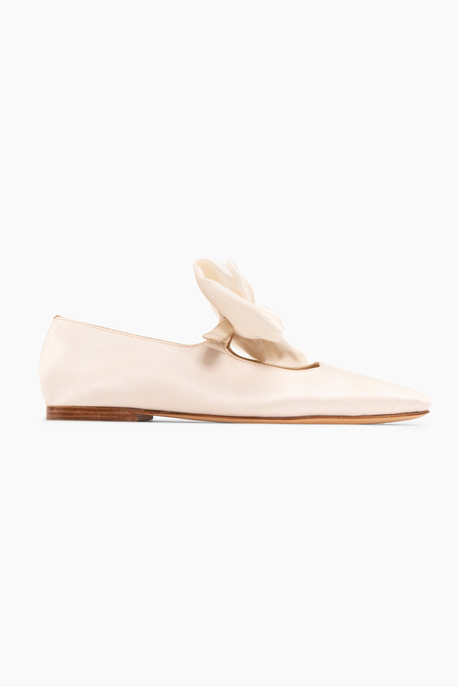 Aristocat Satin Ballet Flats in White