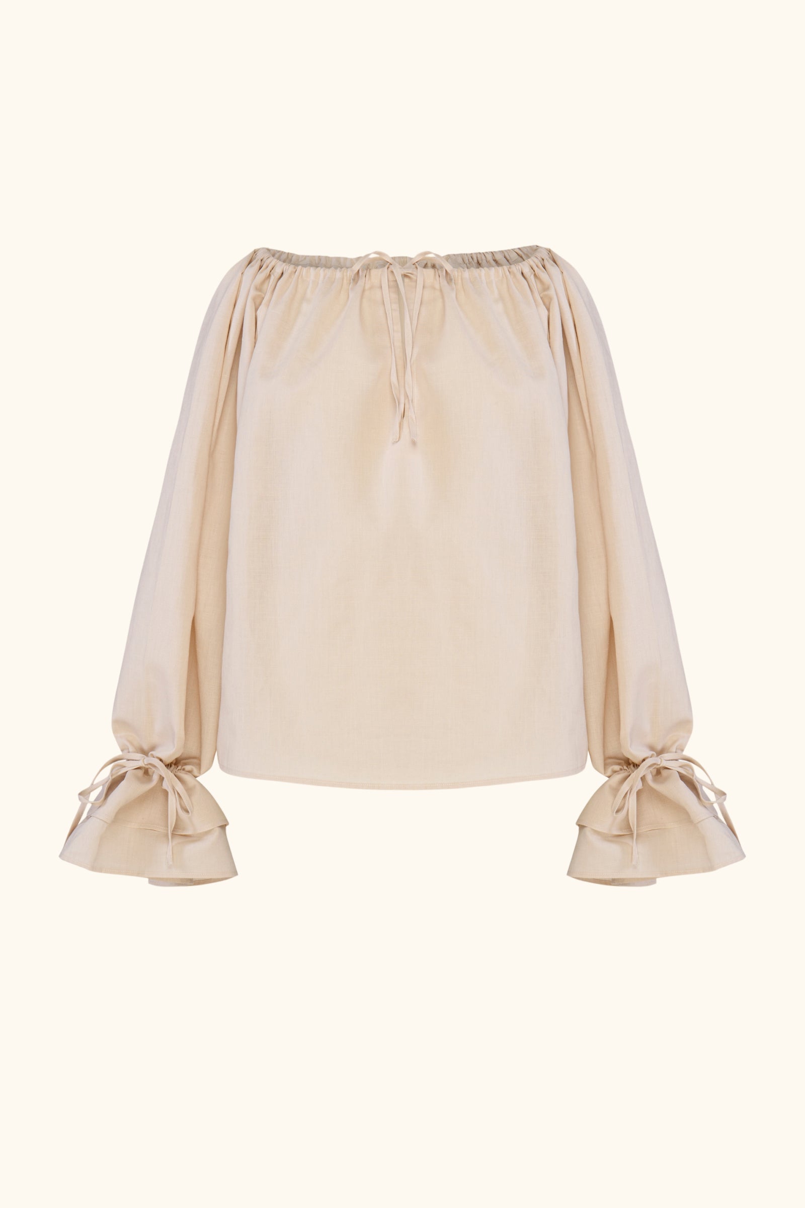 Cha-Cha Lounge Blouse in Beige