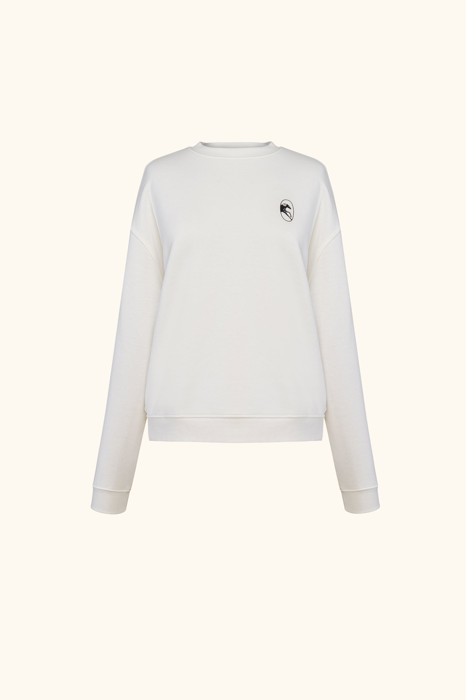 Relaxed Stretch-cotton Jersey Sweatshirt in Off-White