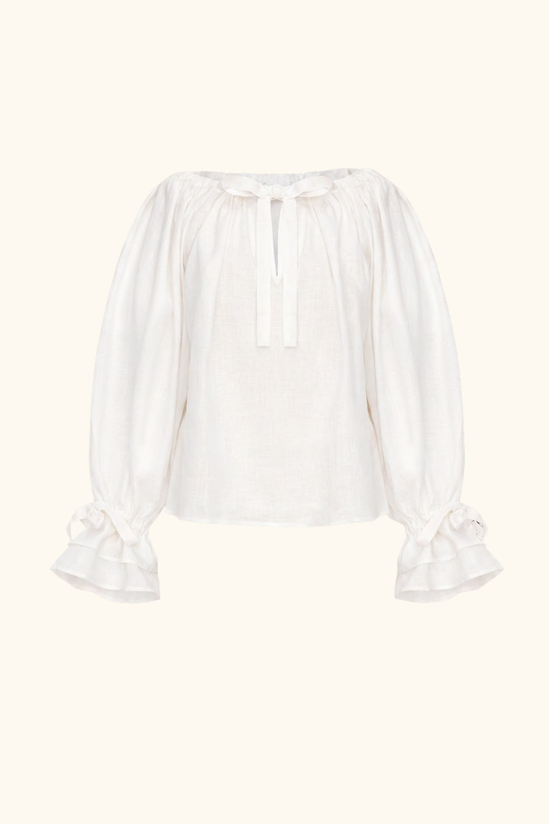 Cha-Cha Lounge Blouse in White