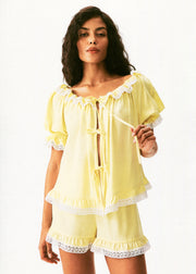 Romantica Set with Short in Yellow