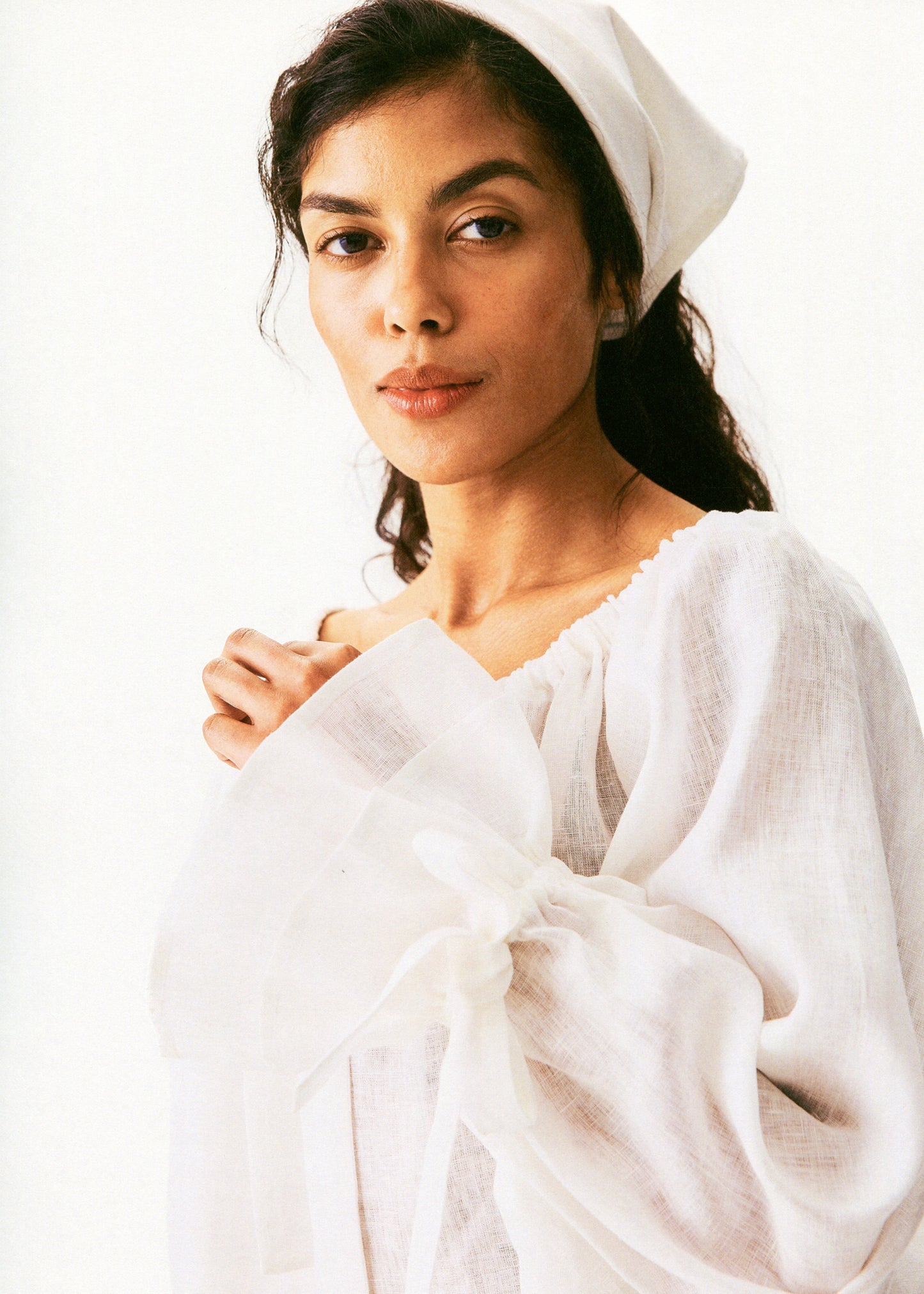 Cha-Cha Lounge Blouse in White