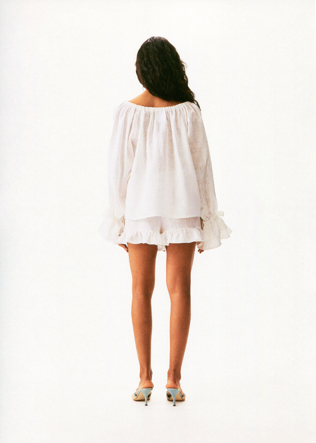 Cha-Cha Lounge Blouse in White