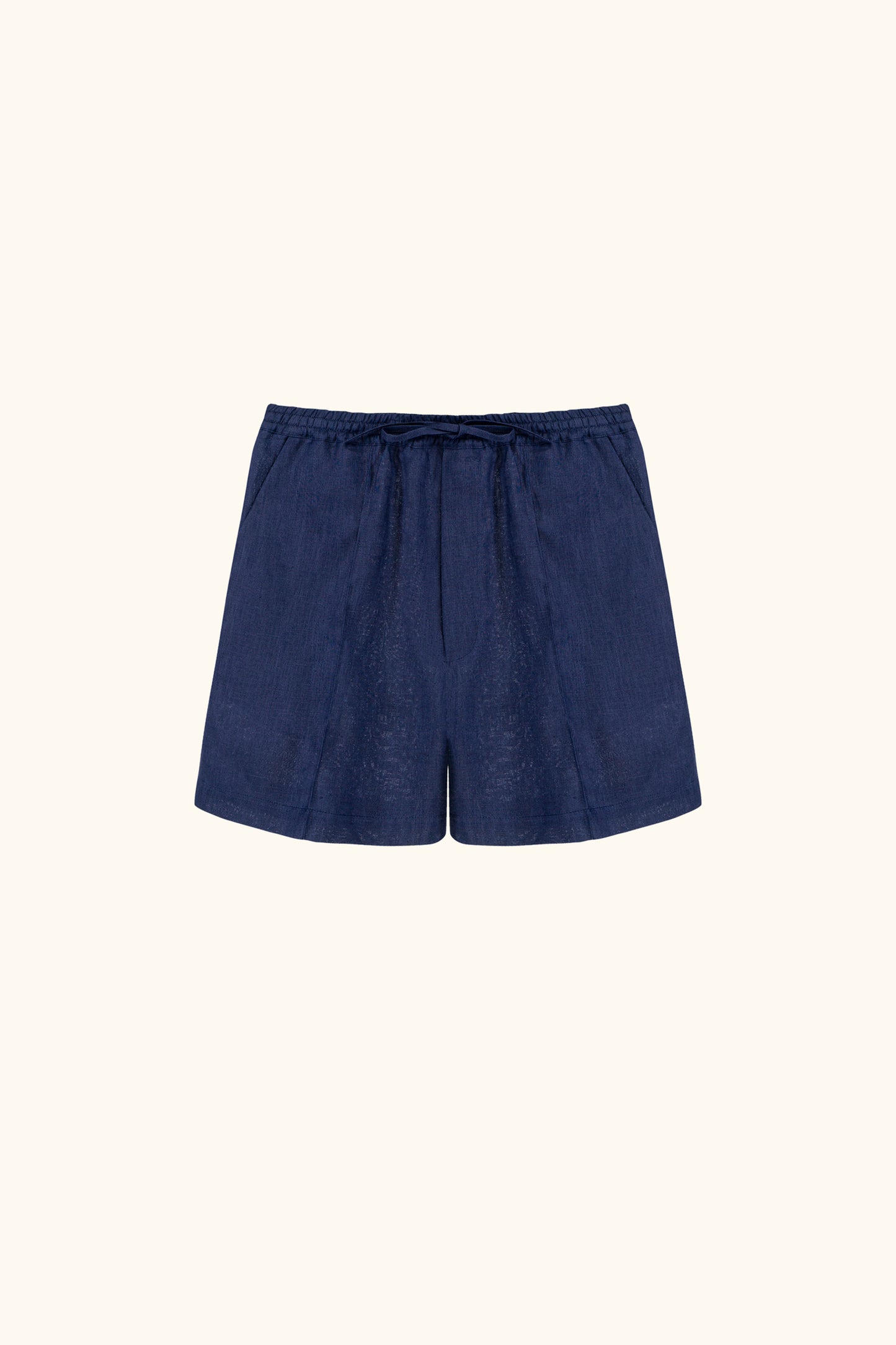 Unisex Linen Shorts in Navy
