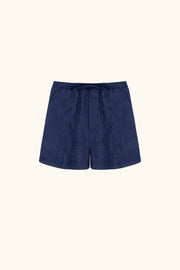 Unisex Linen Shorts in Navy