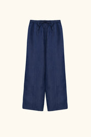 Unisex Linen Pants in Navy